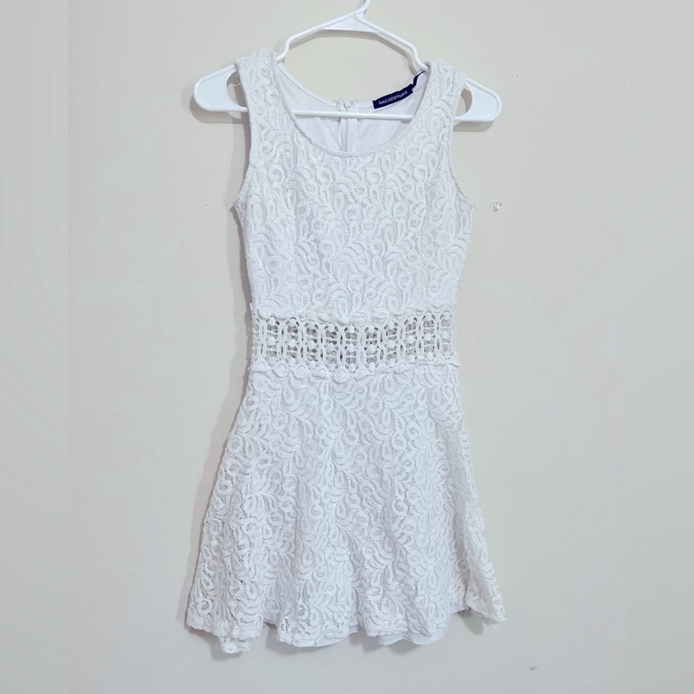 White, lace, casual dress